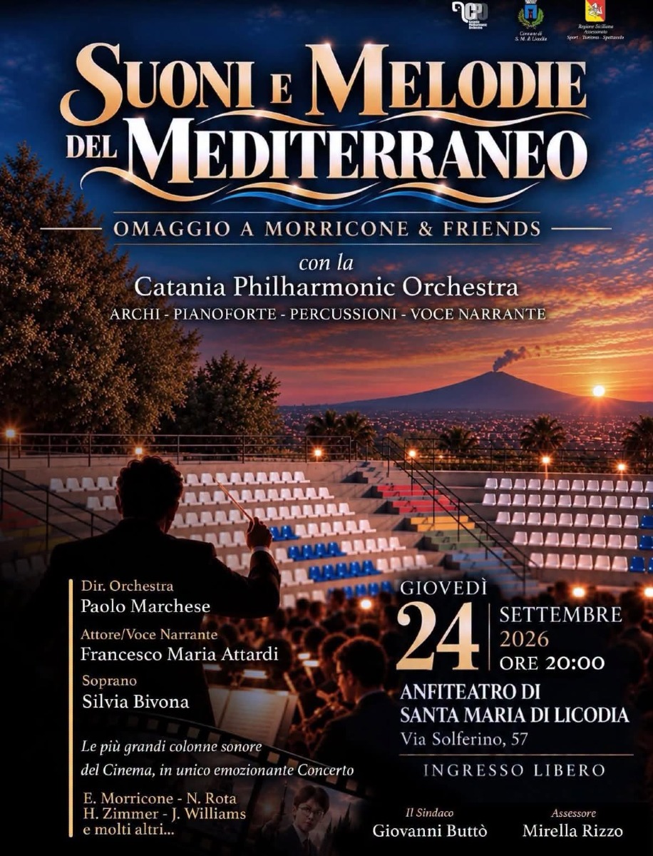Locandina evento musicale a Santa Maria di Licodia