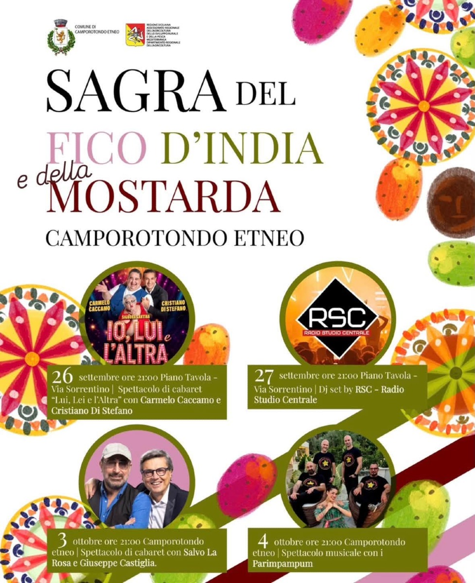Locandina Sagra del Fico D'India e della Mostarda a Camporotondo Etneo 2026