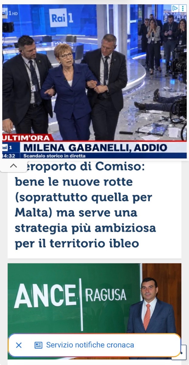 Ancora un banner mobile dal contenuto sensazionalistico e immagine creata con AI.
