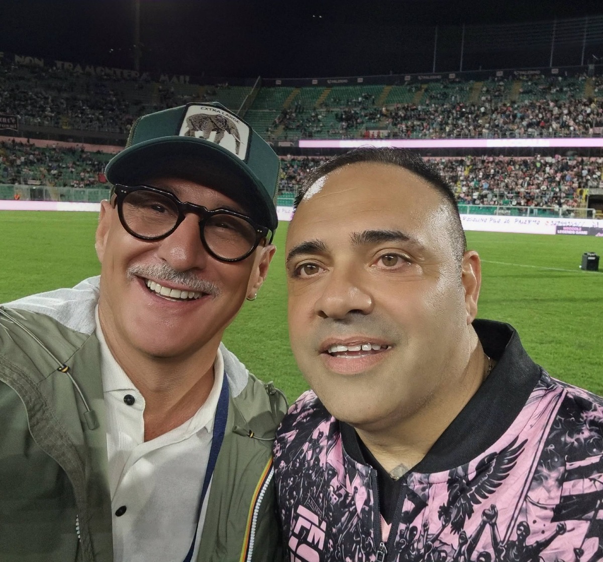 Minutella e Miccoli allo stadio Barbera di Palermo
