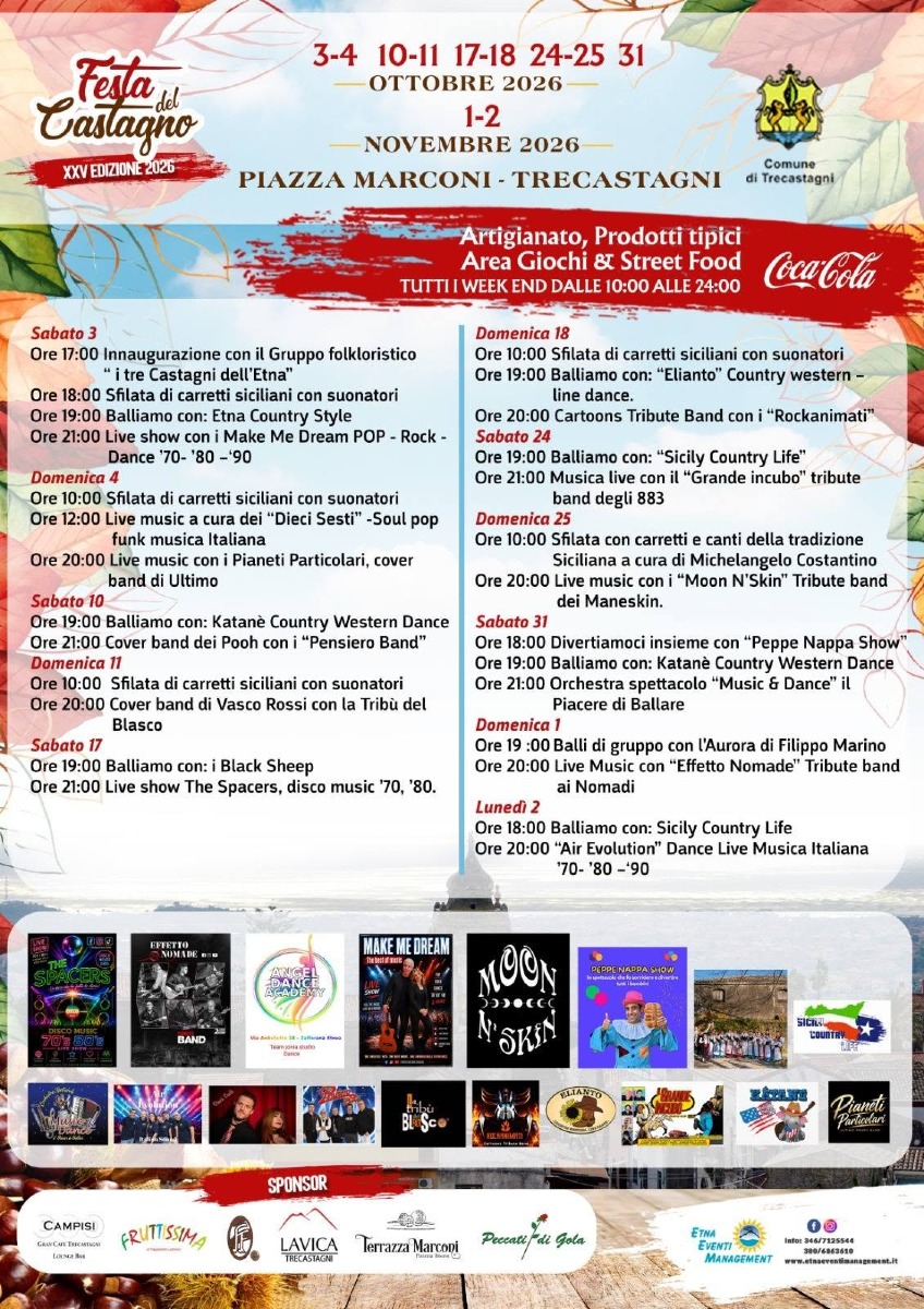 Programma Festa del Castagno 2026