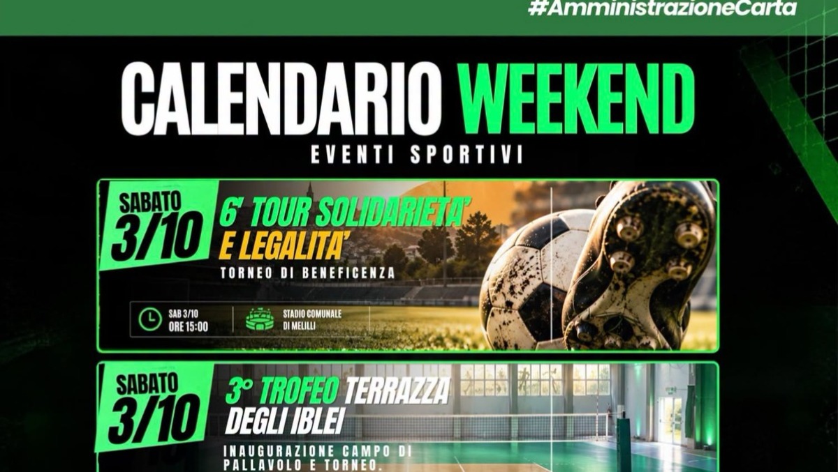 Melilli, weekend di sport: Tour Solidarietà e Legalità, Trofeo Terrazza degli Iblei e Family Day - 