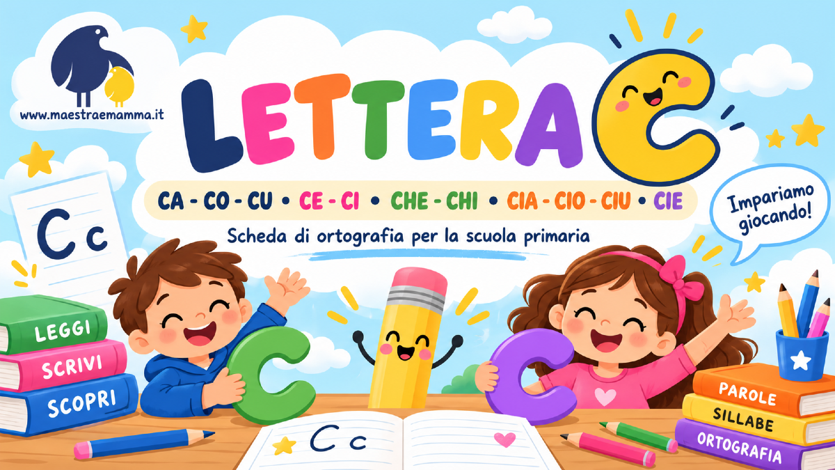 La lettera C: scheda di ortografia per la scuola primaria - 