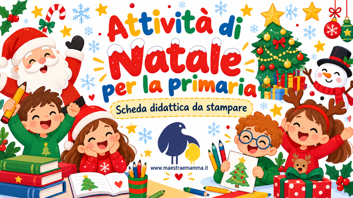 Attività di Natale per la primaria: scheda didattica da stampare
