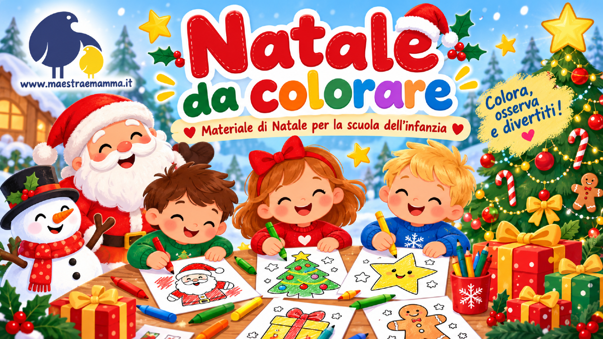Natale da colorare: scheda per la scuola dell’infanzia - 