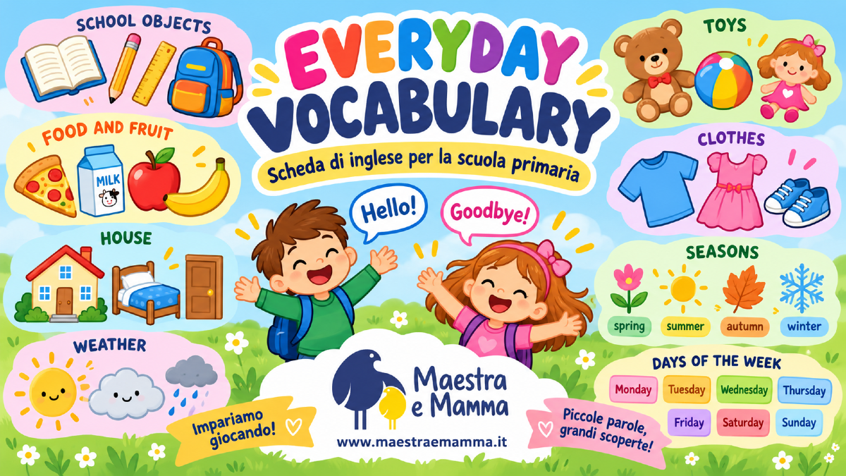 Everyday vocabulary: scheda di inglese per la scuola primaria