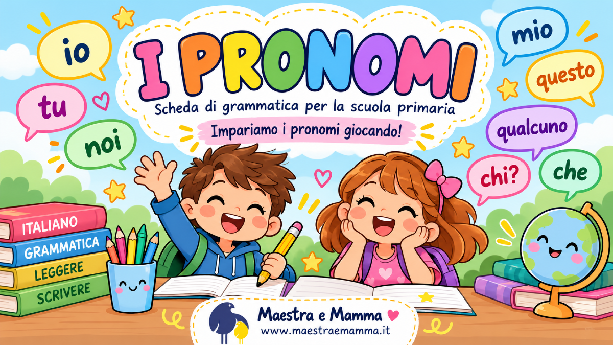 I pronomi: scheda di grammatica per la scuola primaria - 