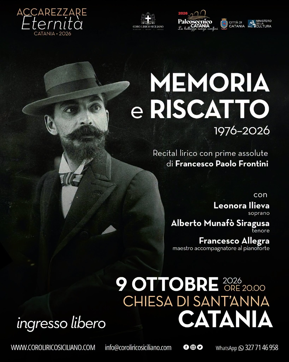 A Catania, tributo a Francesco Paolo Frontini: lirica, devozione e folklore per il ricordo dei “4 picciriddi” - Credit Foto Coro Lirico Siciliano