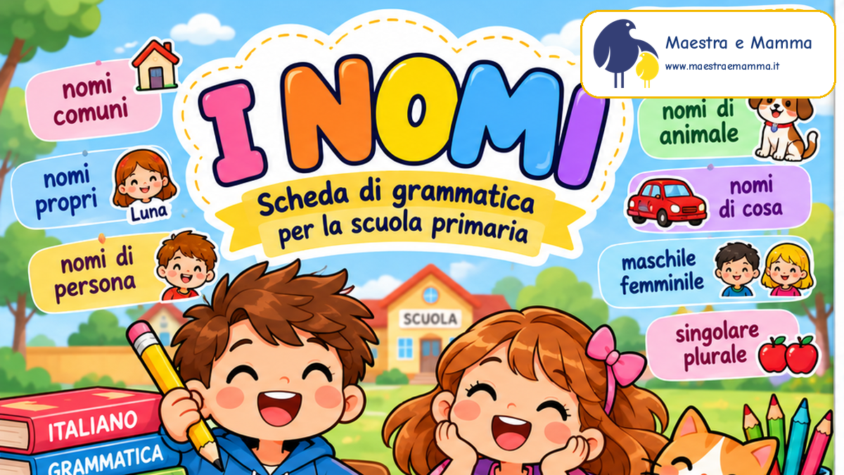 I nomi: scheda di grammatica per la scuola primaria - 