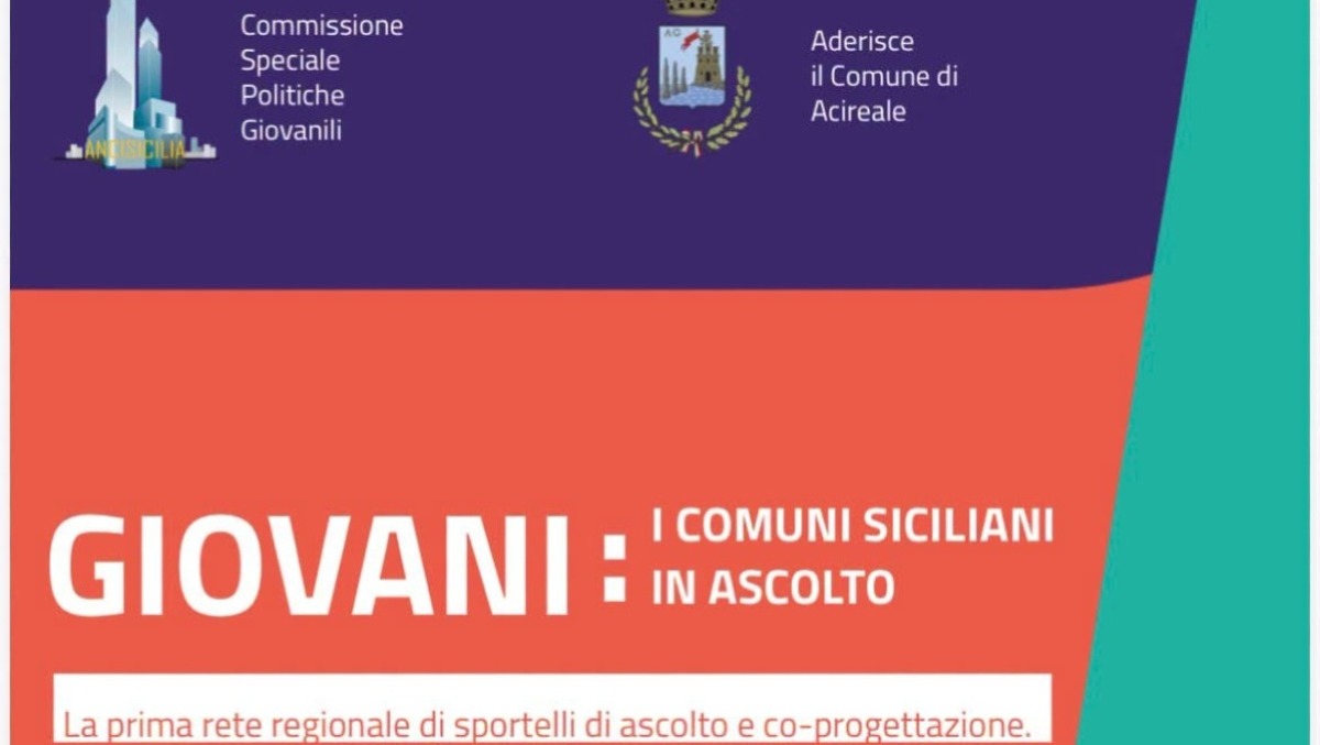 Acireale aderisce alla rete ANCI Sicilia: uno sportello d'ascolto per i giovani da novembre - 