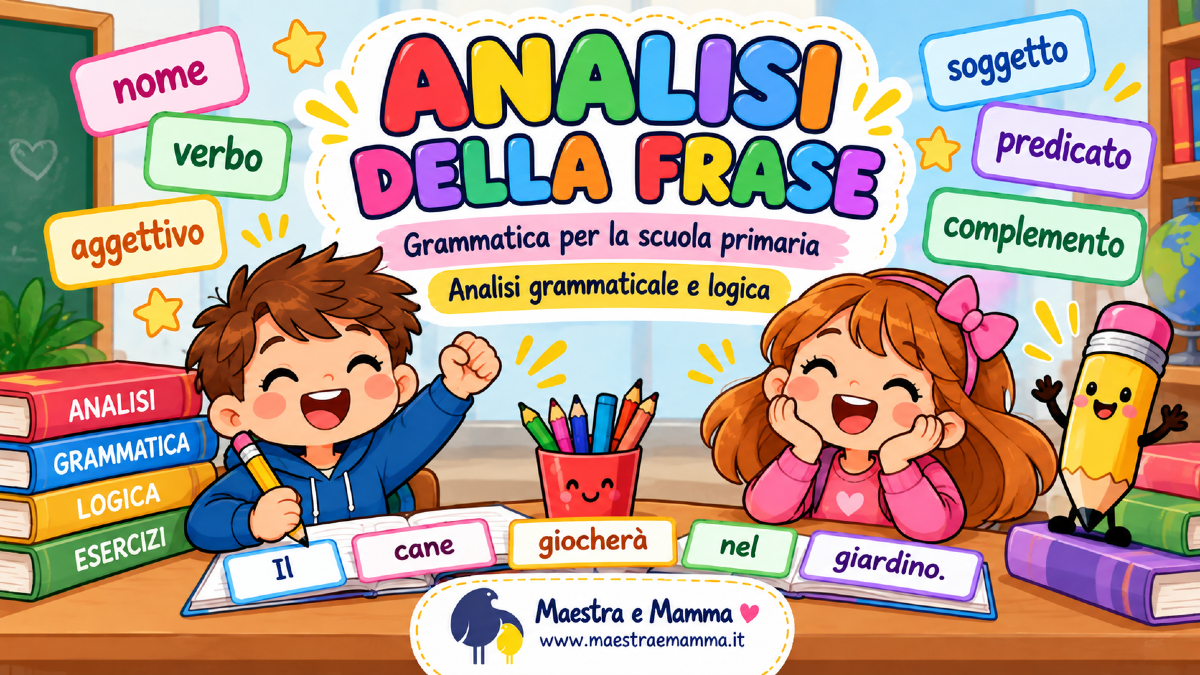 Analisi grammaticale e logica: scheda per la scuola primaria - 