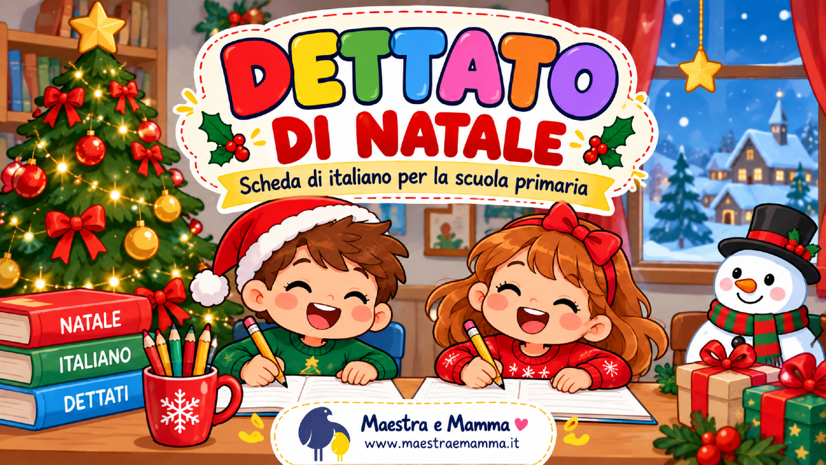 Dettato di Natale per la scuola primaria: scheda da stampare - 