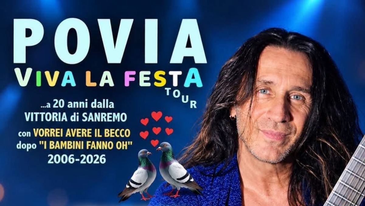 Povia in concerto a Rometta Superiore: festa, sapori e visite guidate il 18 ottobre 2026 - 
