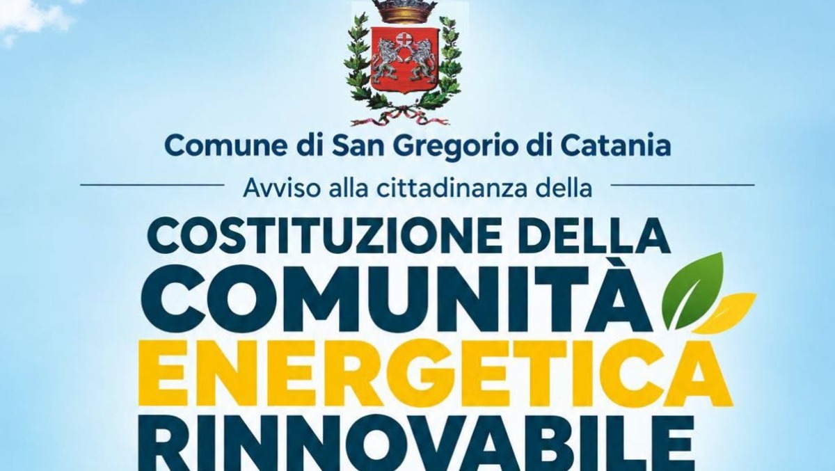 San Gregorio di Catania avvia la prima Comunità Energetica Rinnovabile: apertura manifestazioni d'interesse - 