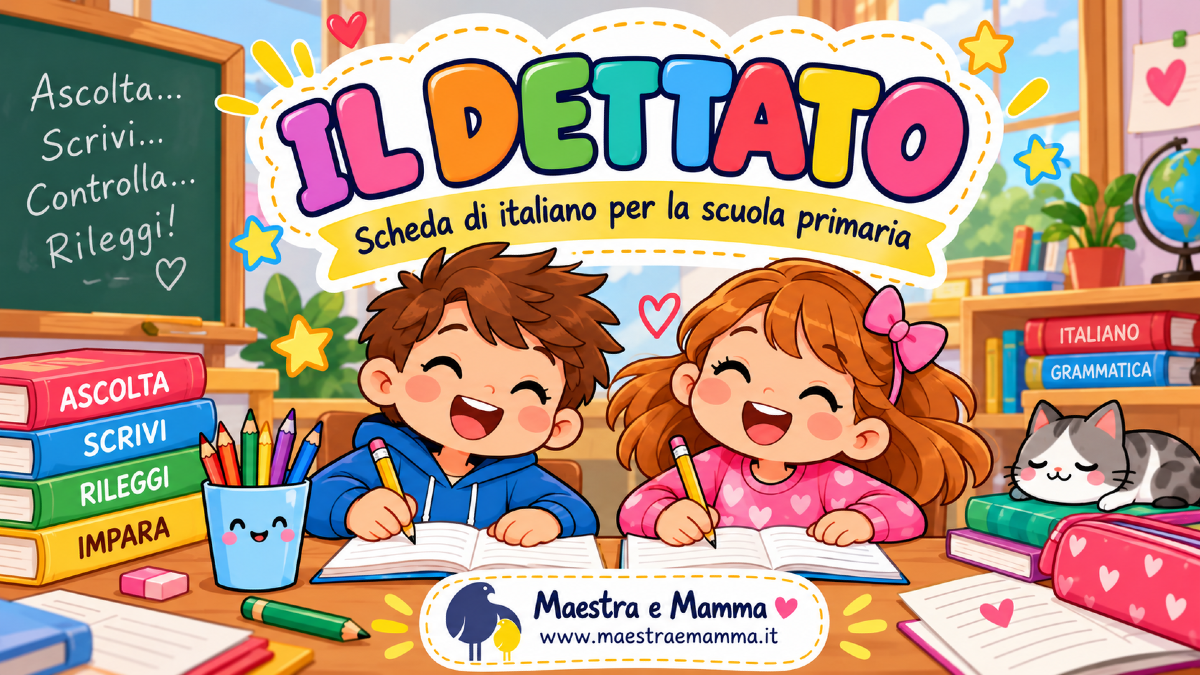 Il dettato per la scuola primaria: scheda di italiano da stampare - 