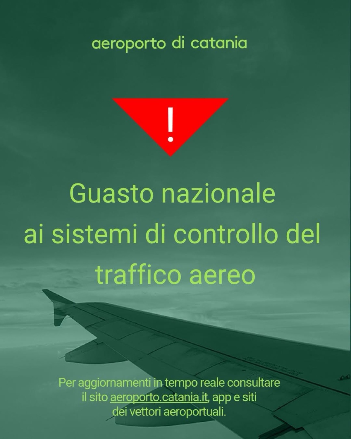 Guasto ENAV: disagi ai voli negli aeroporti di Catania e Comiso - Credit Foto Aeroporto di Catania - Sicilia