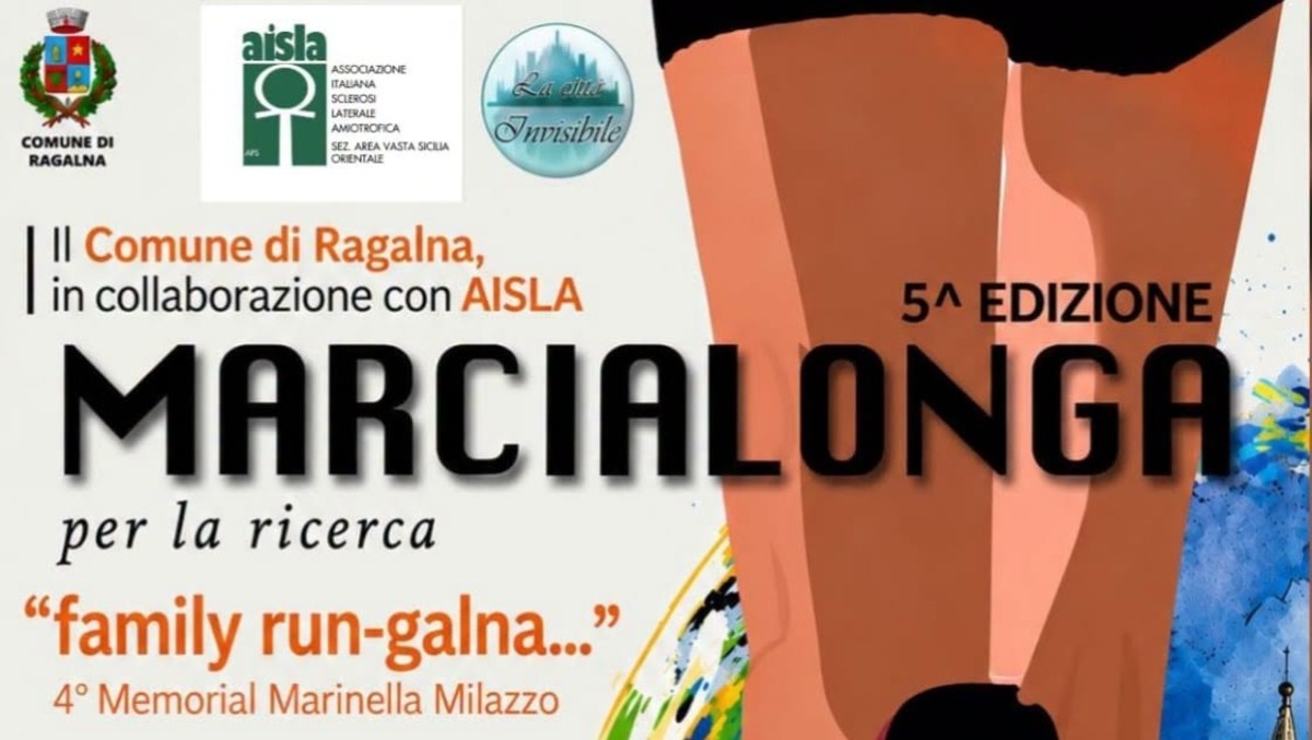 Ragalna e AISLA lanciano la 5ª Marcialonga per la ricerca: family run e Memorial Marinella Milazzo