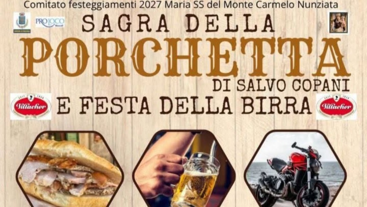 Mascali: Sagra della Porchetta di Salvo Copani e Festa della Birra il 24 ottobre a Nunziata - 