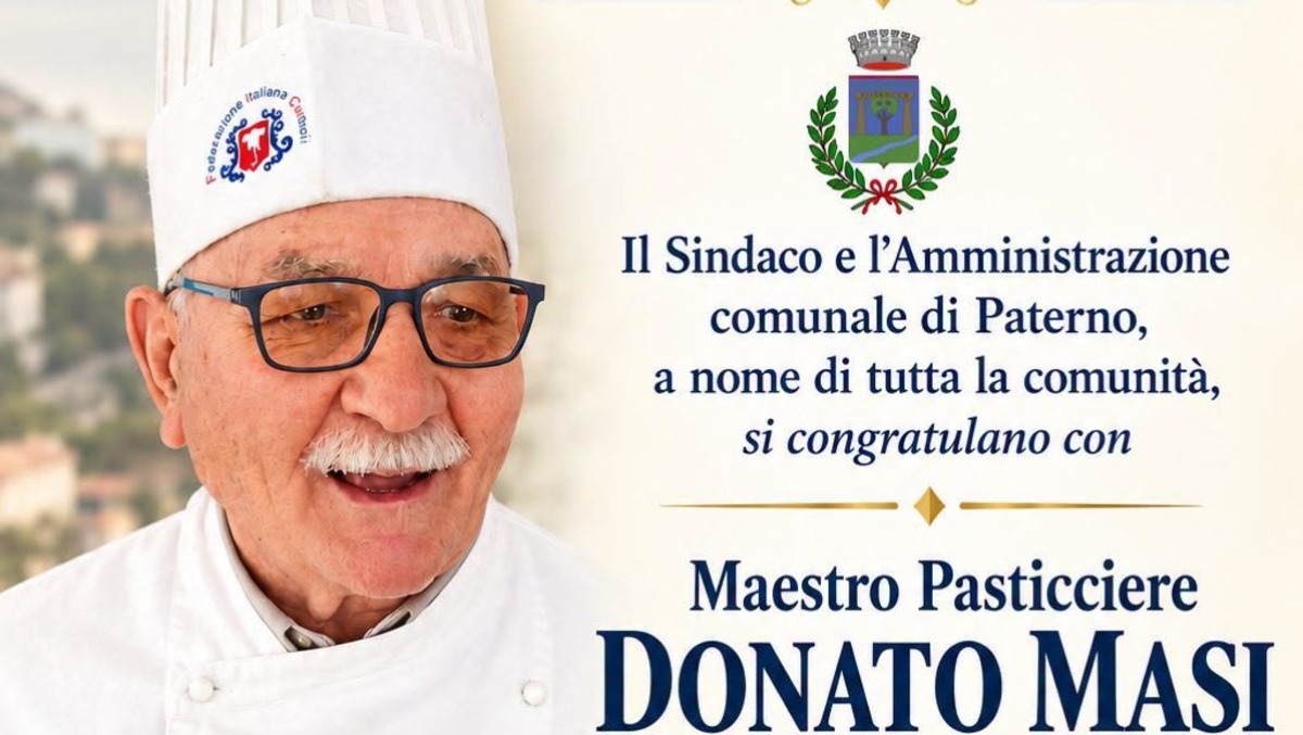 Paternò premia il Maestro pasticciere Donato Masi con l'Aquila di Diamante - 