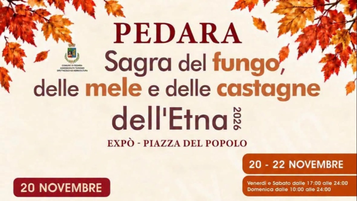 Sagra del Fungo, delle Mele e delle Castagne dell'Etna a Pedara: tre giorni di musica e street food - 