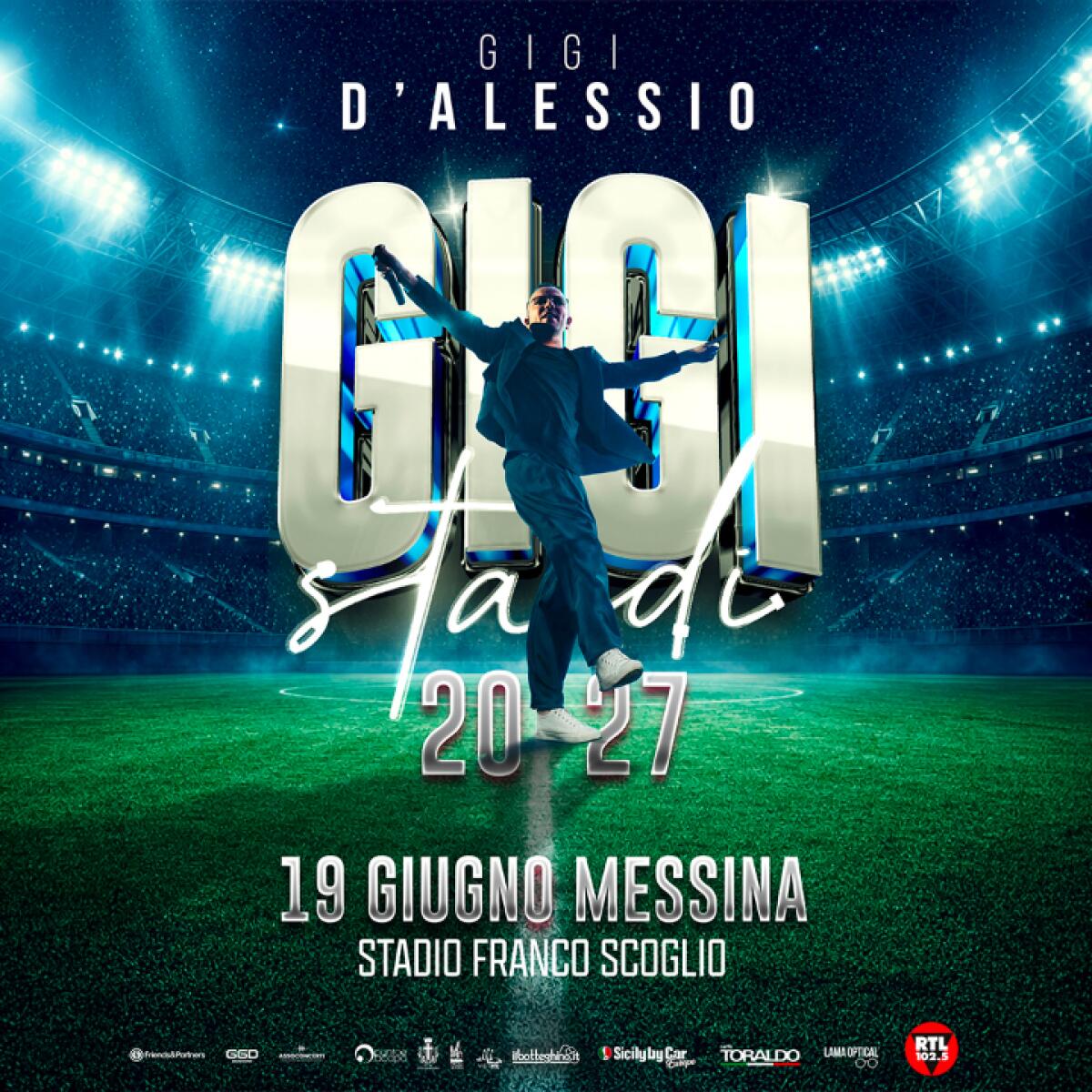 Gigi D'Alessio torna a Messina: stadio Franco Scoglio il 19 giugno 2027 - 