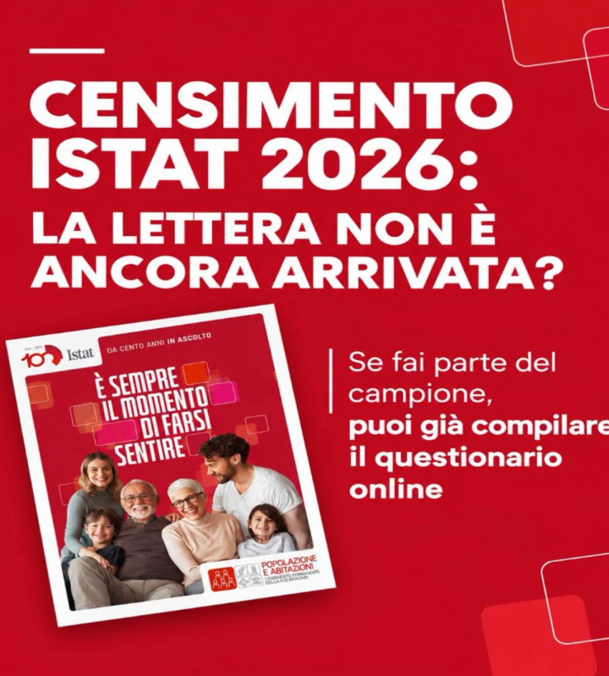 Messina: il questionario del Censimento ISTAT 2026 è accessibile online anche senza la lettera informativa - 