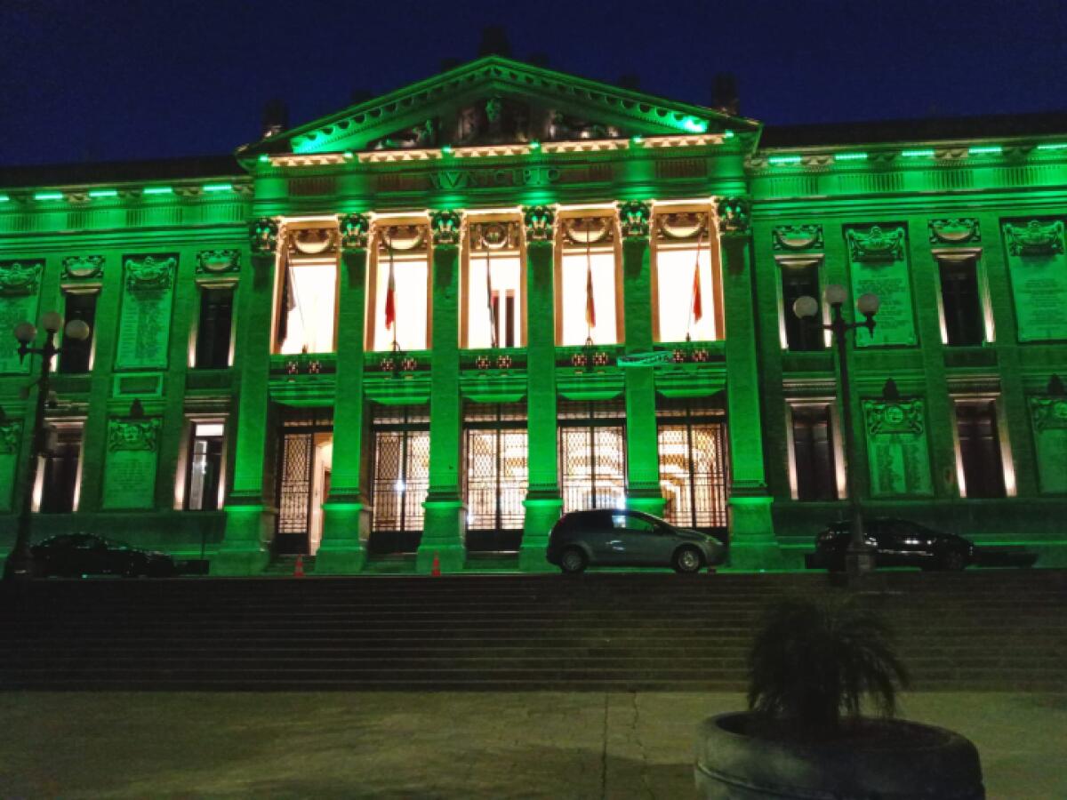 Messina illumina Palazzo Zanca di verde per la Giornata Mondiale PANS/PANDAS - 