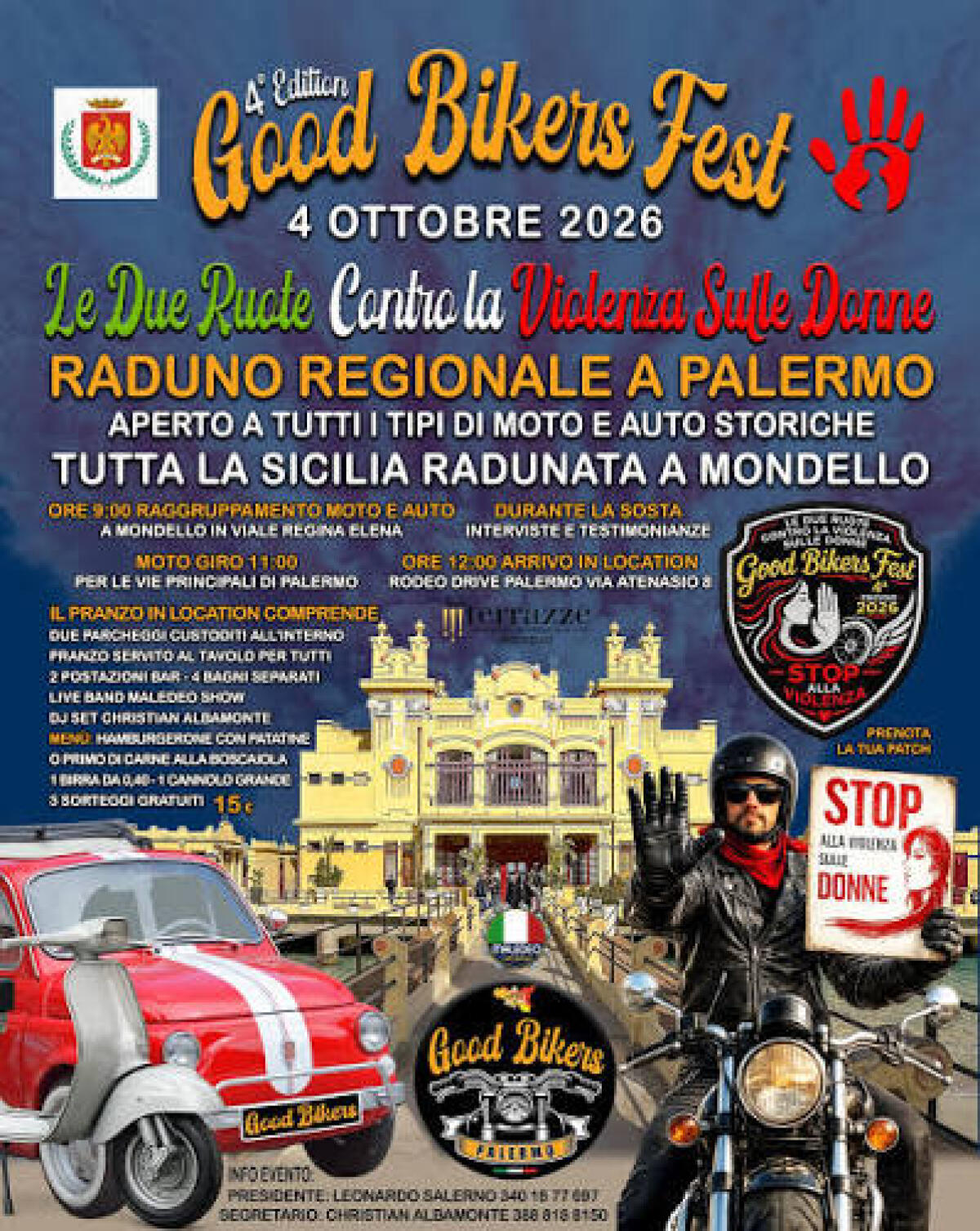 Palermo, viale Regina Elena chiuso il 4 ottobre per Le due Ruote contro la Violenza sulle Donne - 