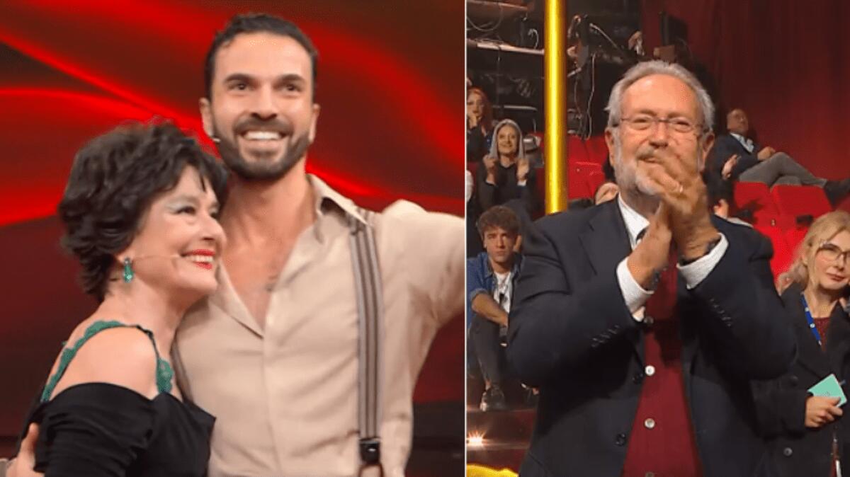 Ballando, Monica Guerritore riceve la standing ovation e si commuove: in piedi il marito Roberto Zaccaria - 