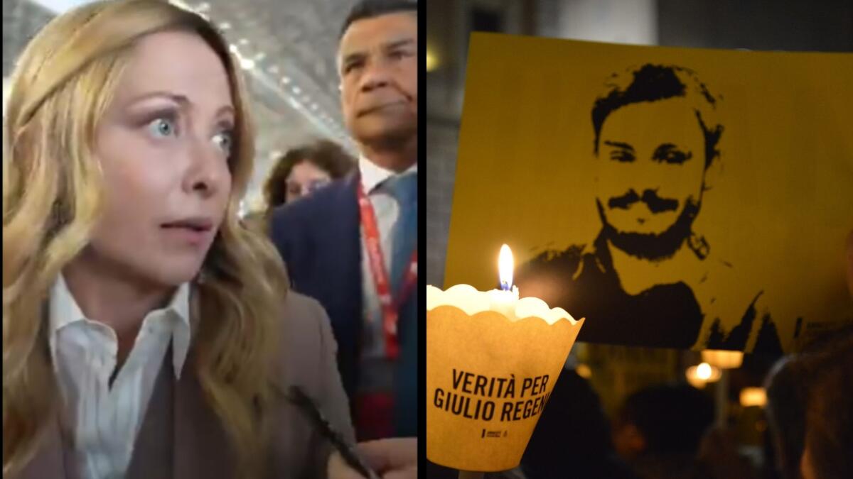 Meloni: 'La sentenza su Regeni non è definitiva'. Difende i rapporti con l'Egitto e cita il governo Gentiloni - 