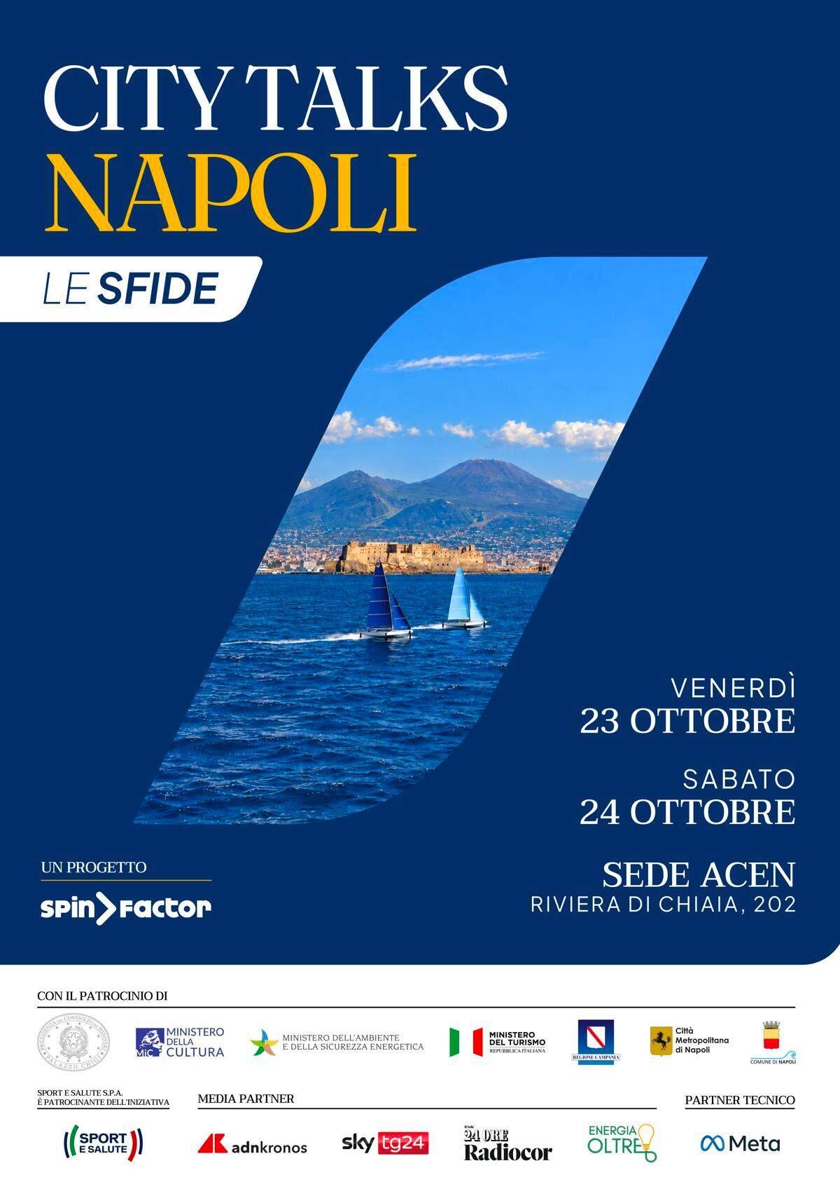 A Napoli il 23 e 24 ottobre al via 'City Talks', con Pichetto, Abodi, Giuli, Manfredi, Durigon e Butti - 