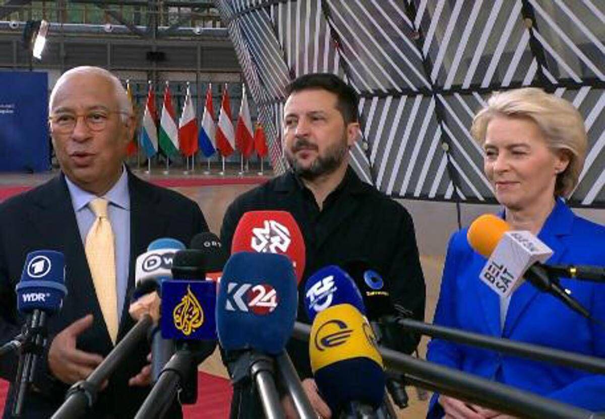Consiglio Ue accoglie Zelensky: "Puoi contare su di noi". Il presidente ucraino: "Voi veri leader" - 