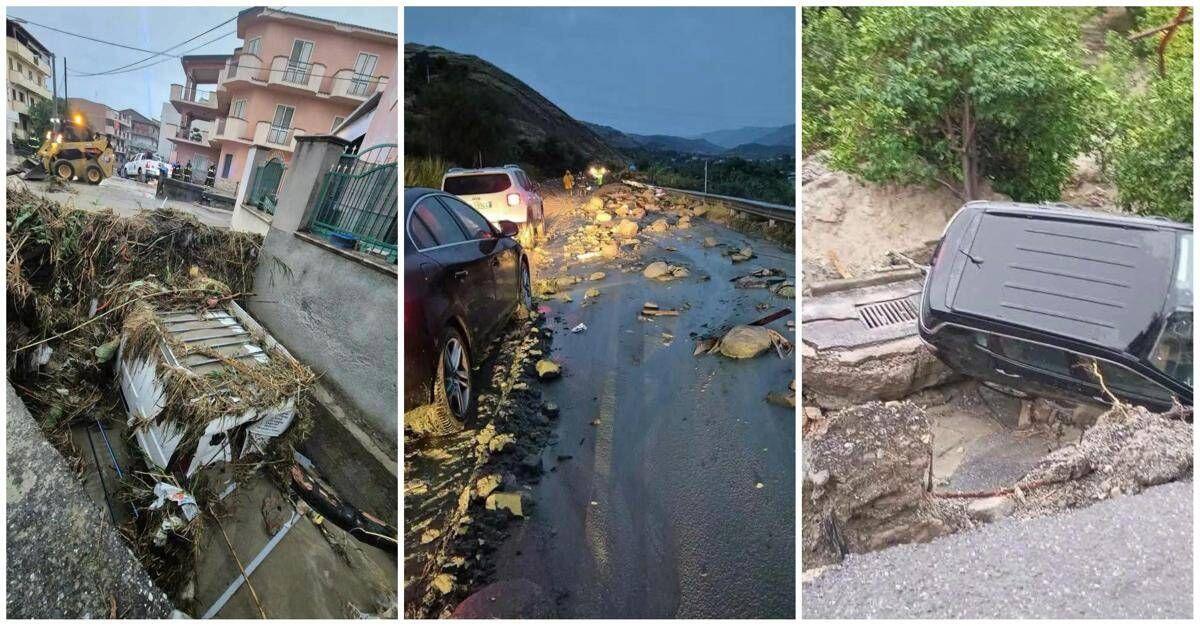 Maltempo sull'Italia, torrenti esondati e case allagate a Lipari. Frana a Mergellina: evacuati tre appartamenti - Video - 