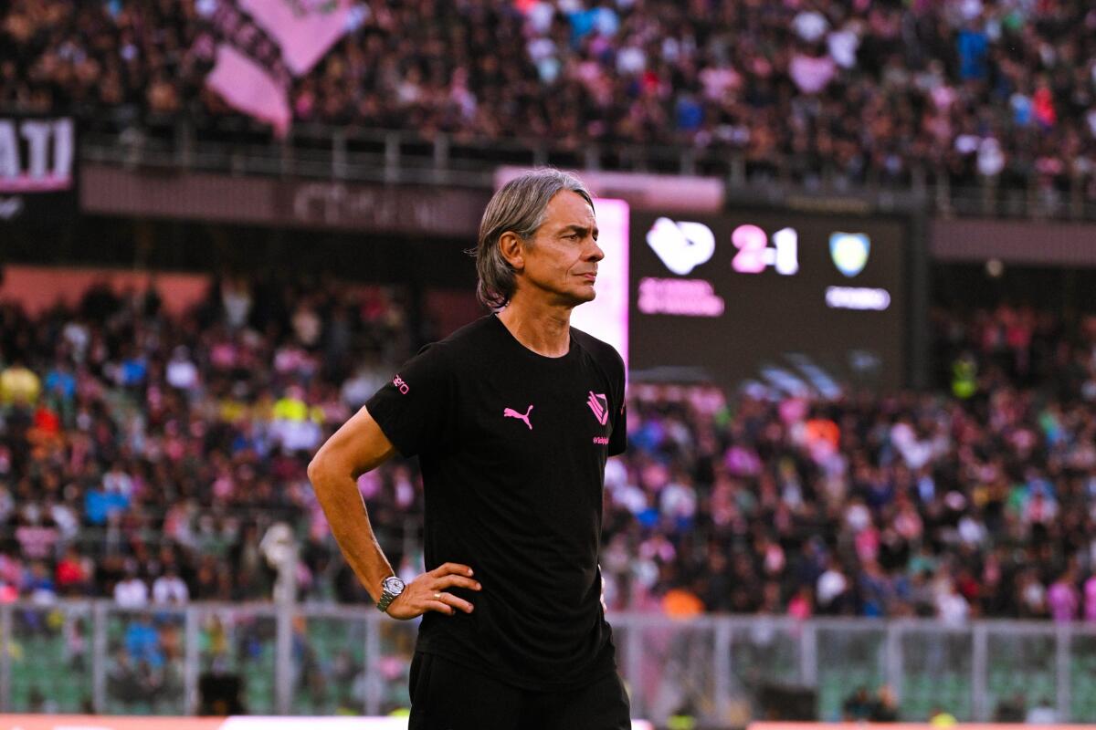 Filippo Inzaghi in conferenza stampa martedì 27 ottobre allo Stadio Renzo Barbera