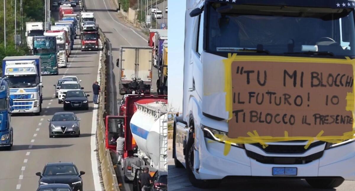 Proteste dei tir paralizzano la Campania: distributori vuoti e stop alla mozzarella di bufala - 