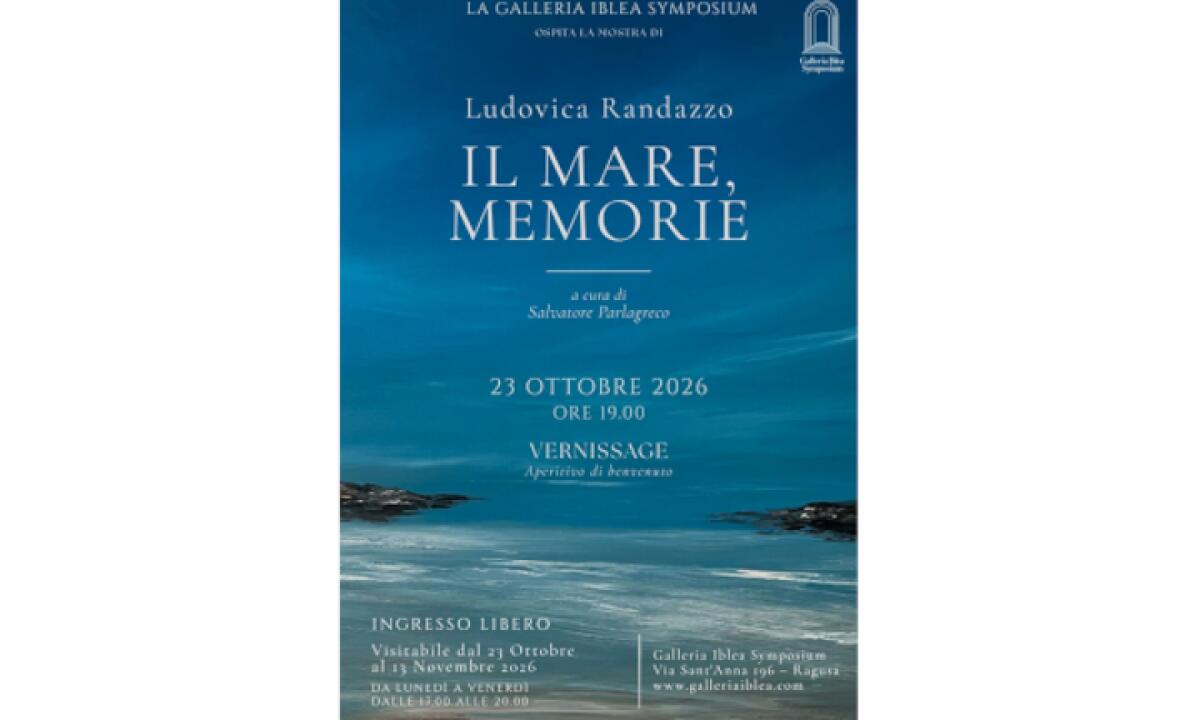 «Il mare, memorie»: la personale di Ludovica Randazzo alla Galleria Iblea Symposium - 