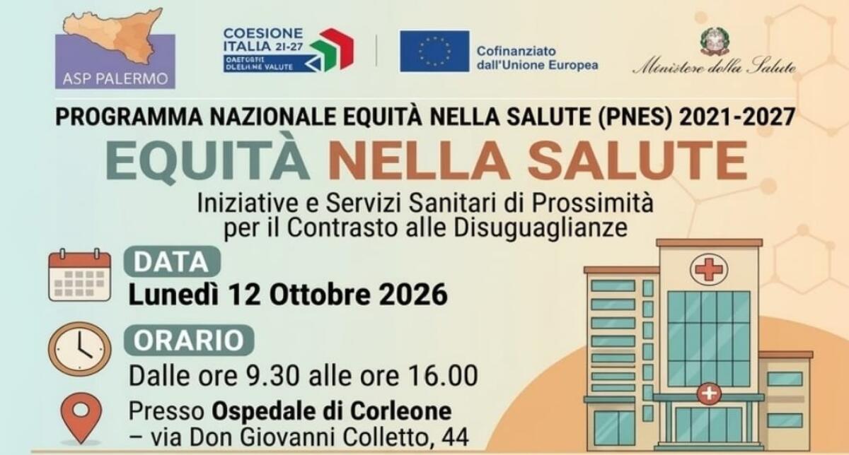 Corleone: visite specialistiche gratuite per persone vulnerabili il 12 ottobre all'ospedale - 