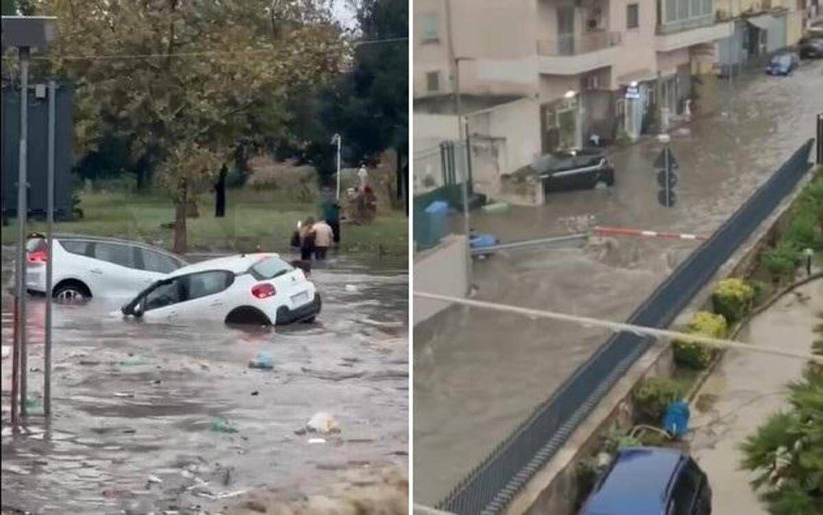 Maltempo, nubifragi e strade allagate da Napoli a Brindisi: allerta meteo arancione e scuole chiuse - 