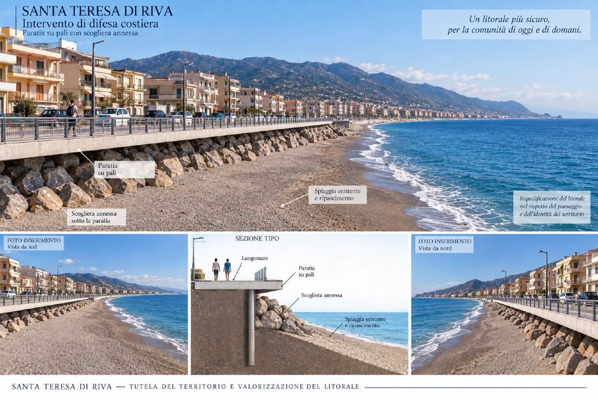Nuovo progetto di ripristino lungomare a Santa Teresa di Riva