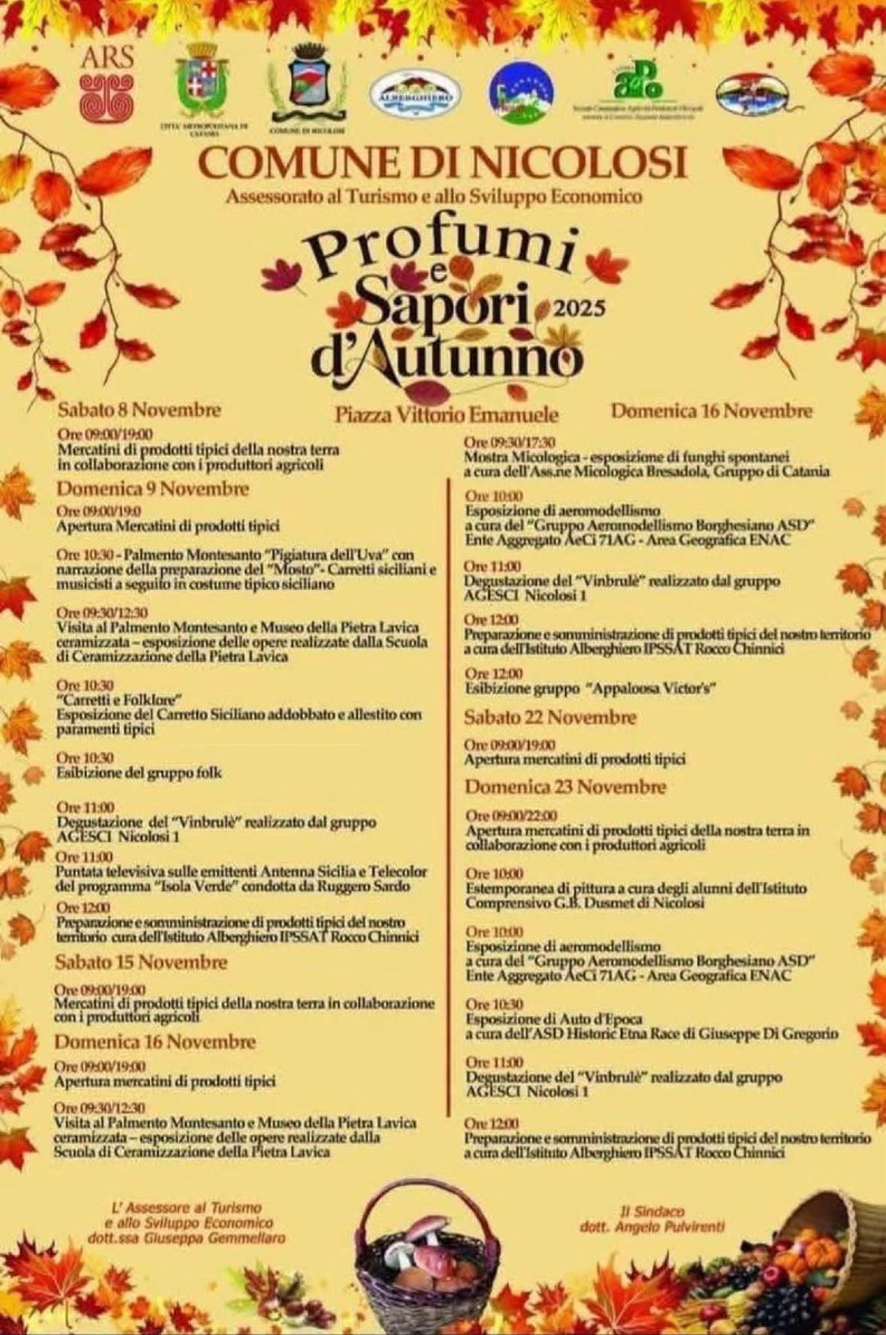 Programma "Profumi e Sapori d'Autunno" a Nicolosi