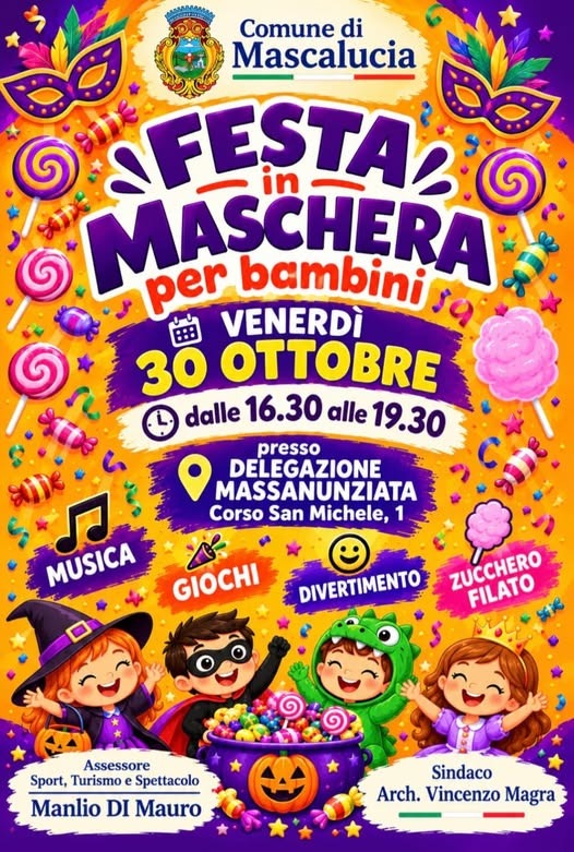 Locandina festa di Halloween a Mascalucia 2026